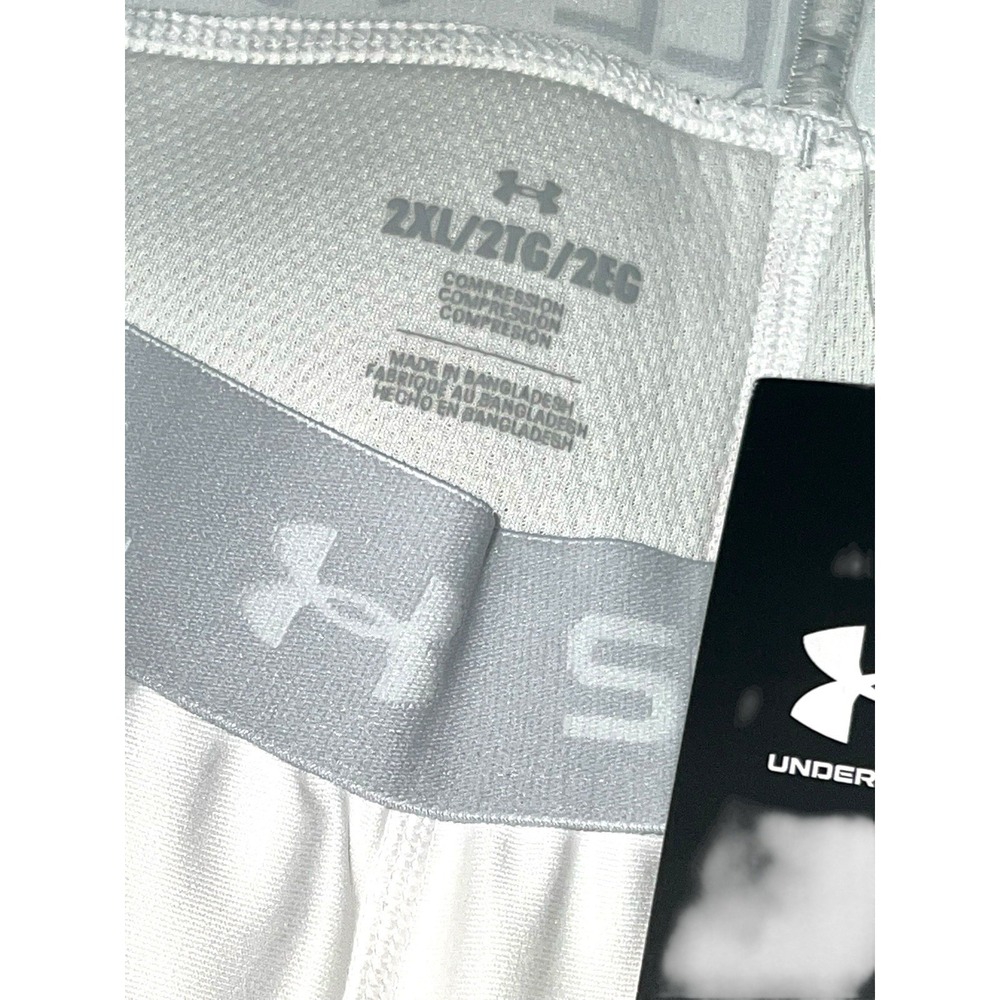 NEW Under Armour Women's Compression Slider Shorts White Size‎ 2XL New With Tags - Picture 2 of 8
